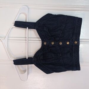 🌙 Lone Star Cropped Denim Top